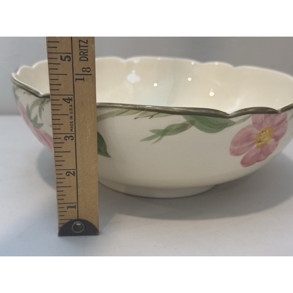 🌸Vintage 10.2" Large‎ Franciscan Desert Rose Scalloped Serving Salad Fruit Bowl - Picture 4 of 11